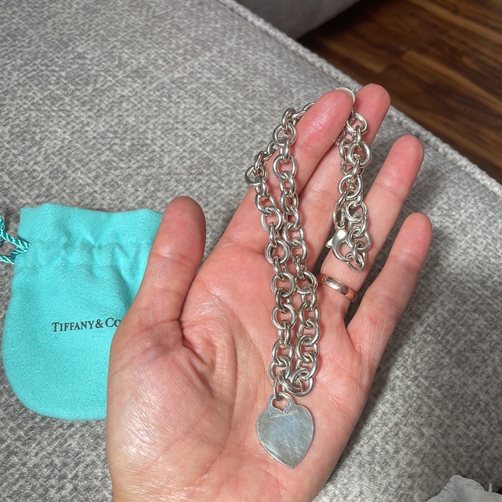 Tiffany & Co. Silver Heart Necklace - Picture 2 of 3